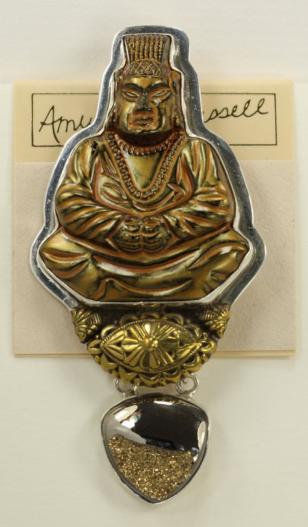 Amy Kahn Russell Antique Buddha Button Pin-Pendant