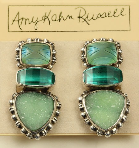 Brazilian Agate Drusy Post Earrings