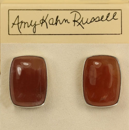 Carnelian Clip Earrings