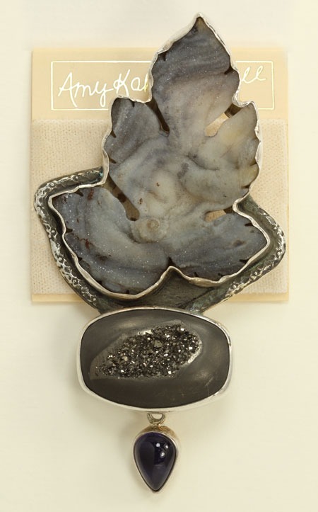 Carved Drusy Pin-Pendant