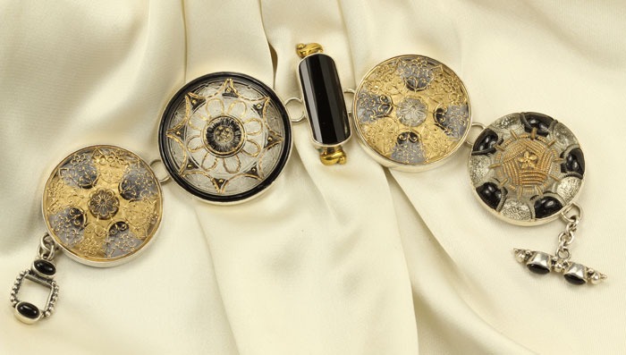 Czech Glass Button Bracelet