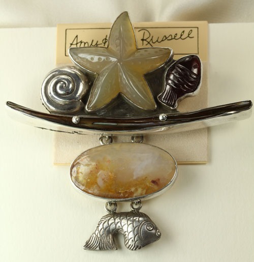 Earth Tones Sea Life Pin-Pendant