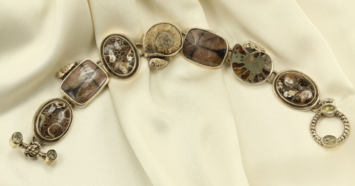 Fossil Bracelet with Ammonite