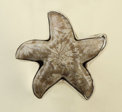 Fossilized Coral Starfish Ring