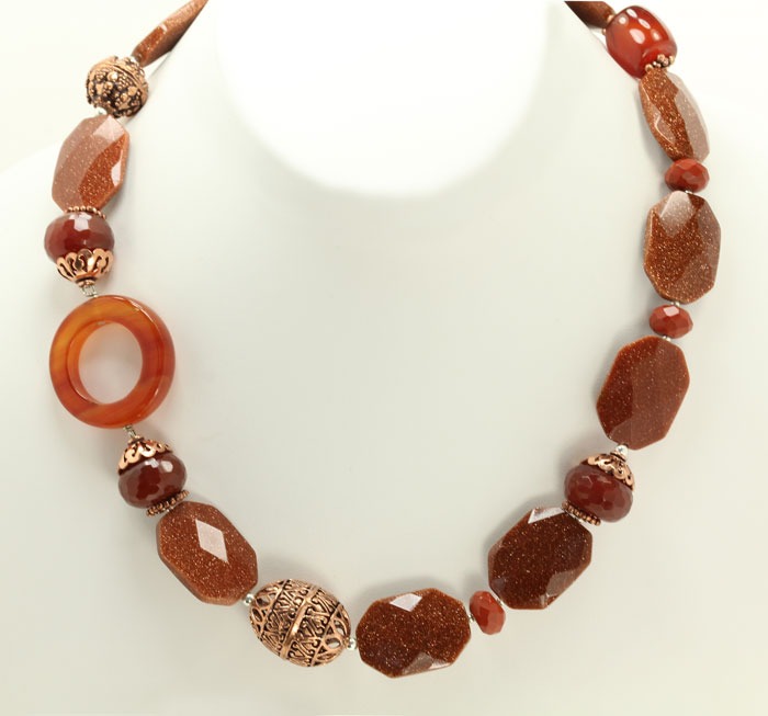 Goldstone & Carnelian Necklace