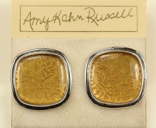 Gold Tapestry Post Earrings