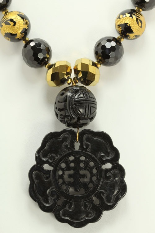 Hand Carved Jade Pendant Necklace