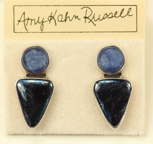 Kyanite & Covalite Clip Earrings