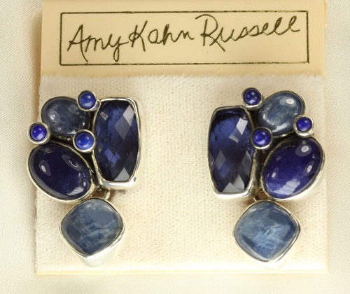 Kyanite & Lapis Post Earrings