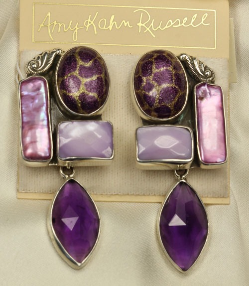 Animal Print Cluster Clip Earrings