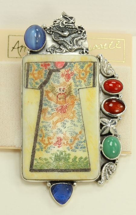 Scrimshaw Bone Pin-Pendant  
