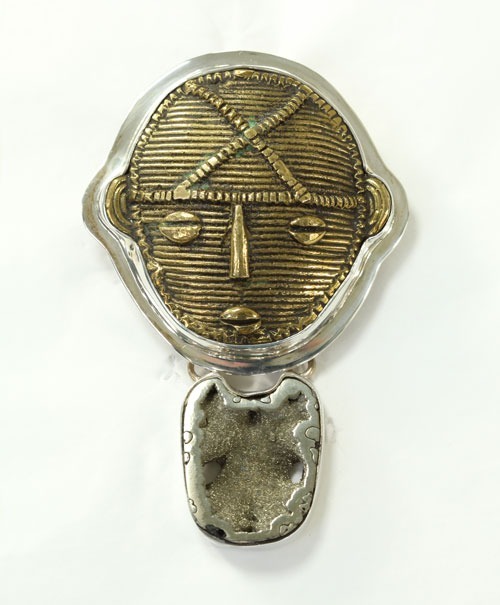 Ivory Coast African Brass Pin-Pendant