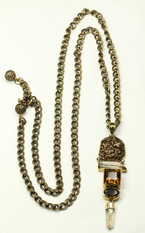Japanese Sword Menuki Pendant Necklace