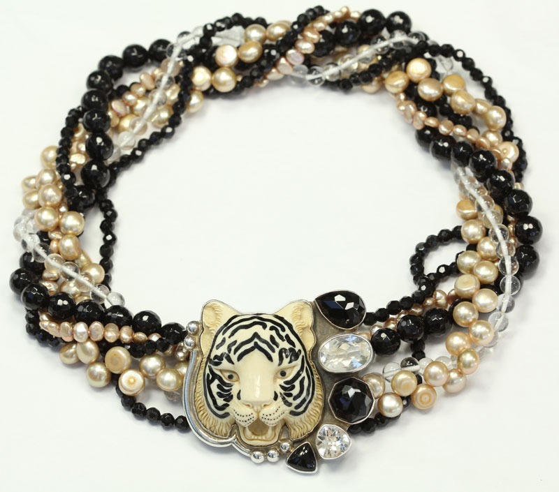 Multi-Strand Necklace with Magnetic Clasp