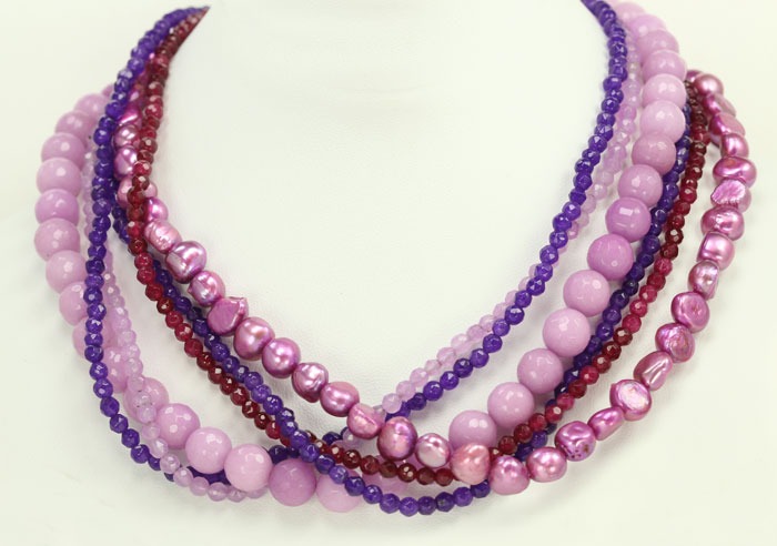 Orchid Multi-Strand Necklace