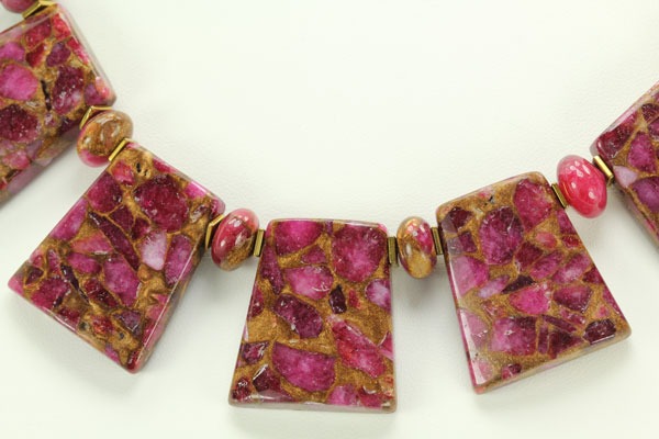 Red Quartz & Jade Necklace