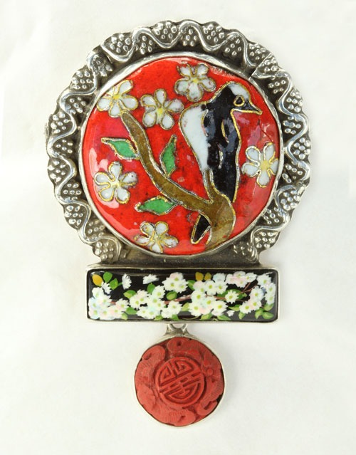 Vintage Cloisonne Pin-Pendant