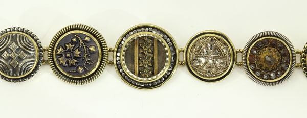 Vintage Petite Button Adjustable Bracelet