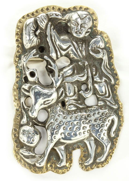 Pin-Pendant  From a Vintage Chinese Jade Carving