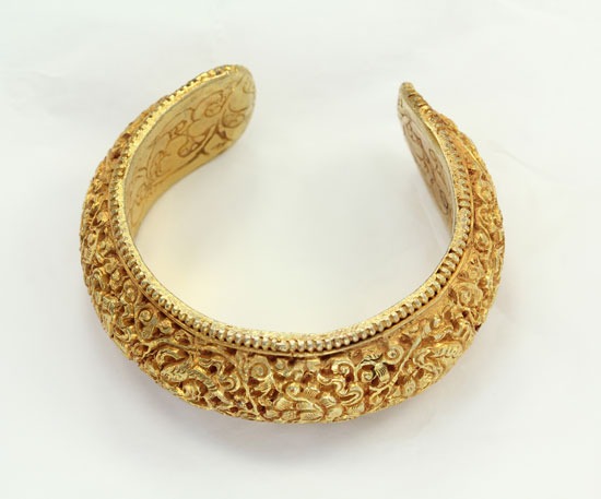 Gold Over Copper Statement Cuff 