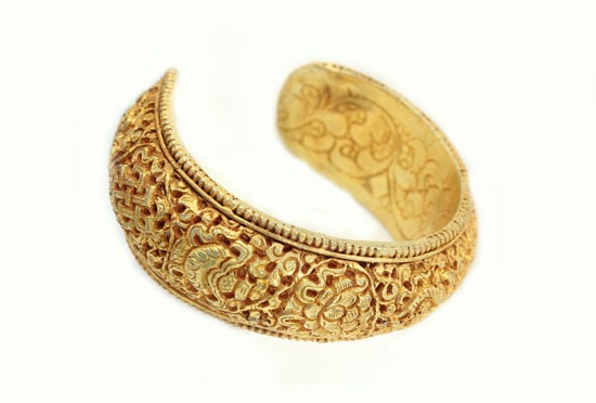 Gold Over Copper Statement Cuff 