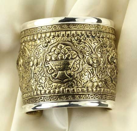 Textured Brass Statement Cuff