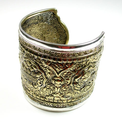 Textured Brass Statement Cuff