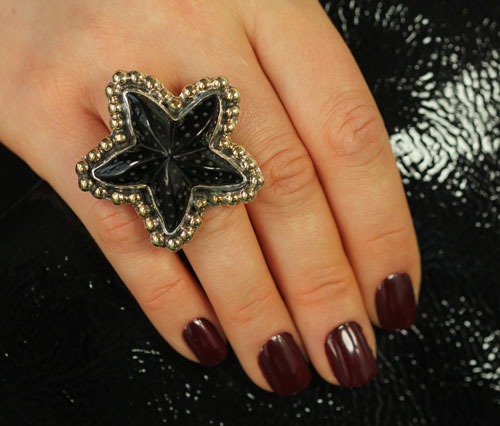 Amy Kahn Russell Black Onyx Starfish Ring
