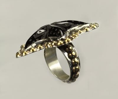 Amy Kahn Russell Black Onyx Starfish Ring