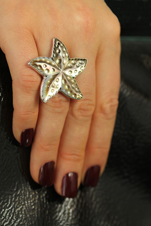 Amy Kahn Russell Mother of Pearl Starfish Ring