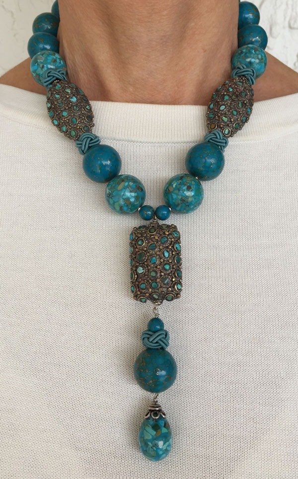 Amy Kahn Russell Turquoise Statement Collar