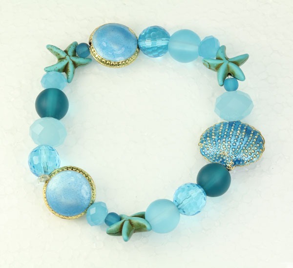 Amy Kahn Russell Aqua Starfish Lever Back Dangles