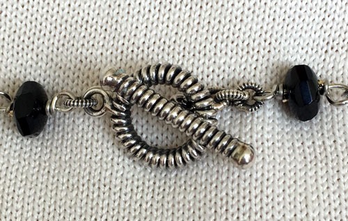 Amy Kahn Russell Black & Silver Safari Necklace