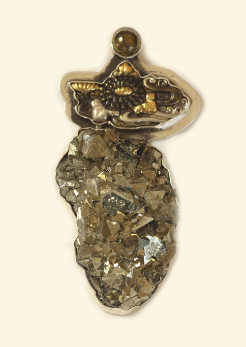 Chalco Pyrite & Menuki Pin-Pendant