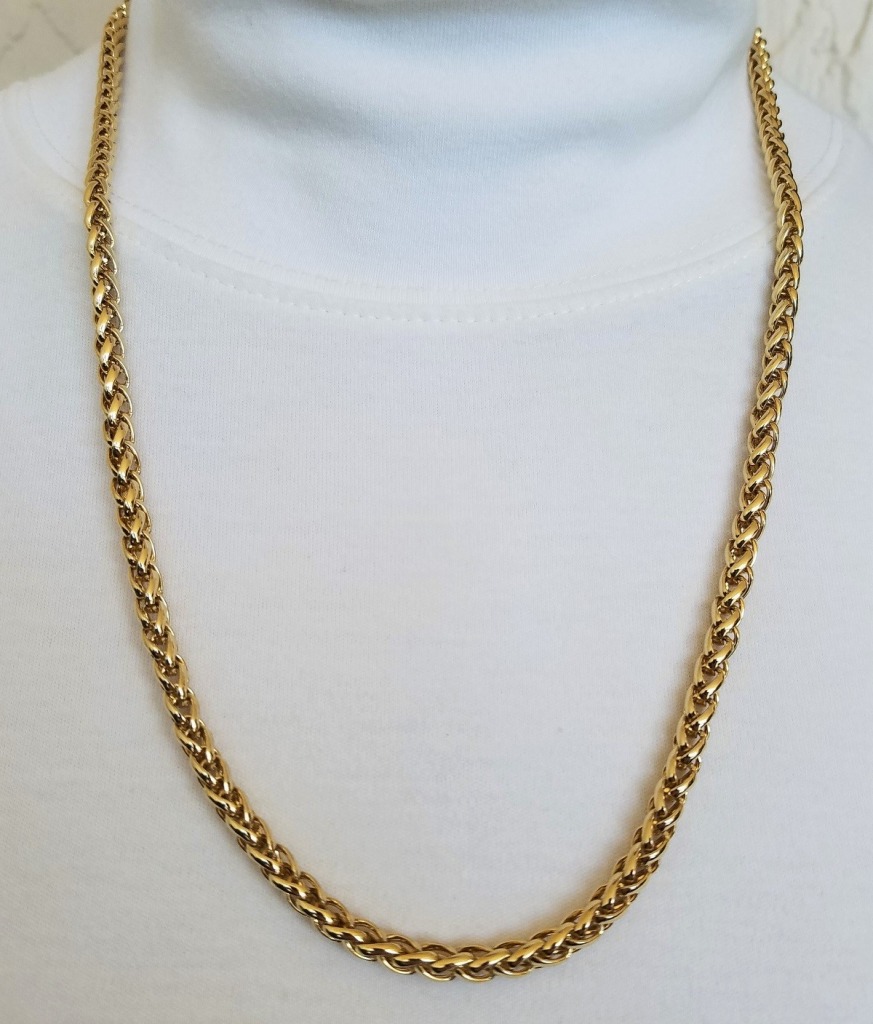 Long Vintage Gold Tone Necklace