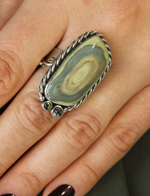 Echo of the Dreamer Jasper with Green Tourmaline