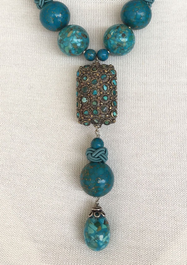 Amy Kahn Russell Turquoise Statement Collar