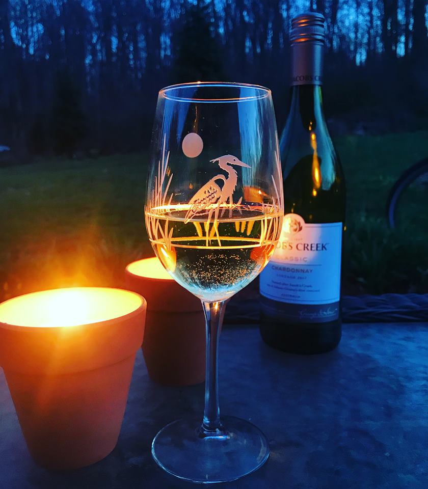 Rolf Glass Heron Wine Glass