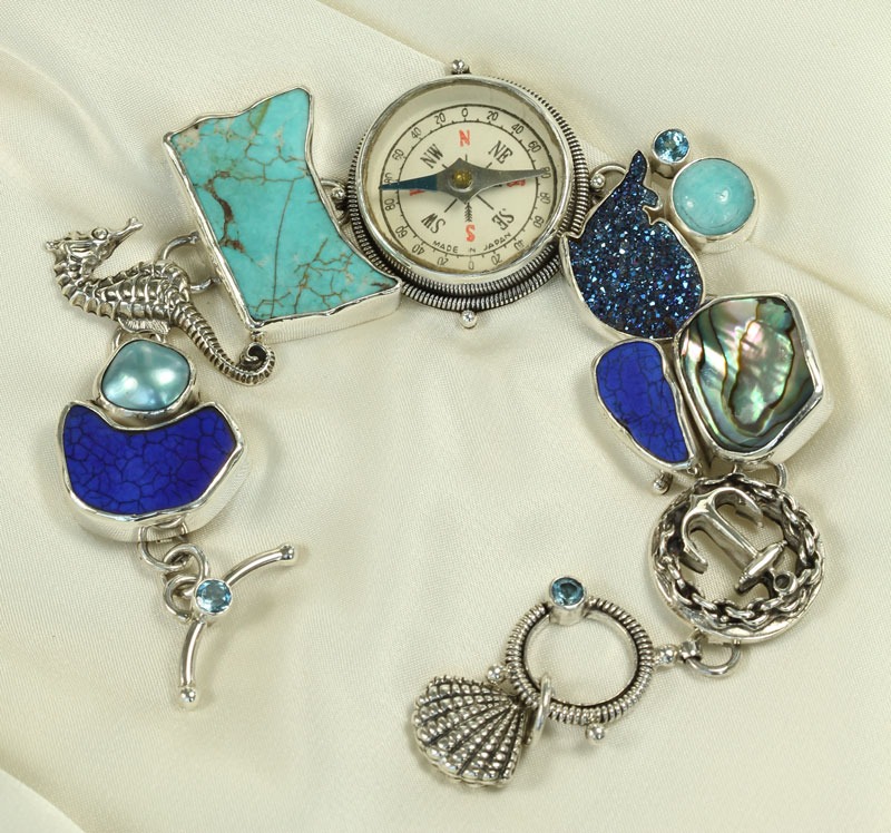 Mars & Valentine Vintage Compass Bracelet