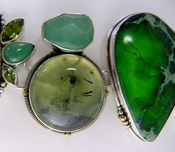 Green Agate & Gold Conchina Drusy Statement Bracelet