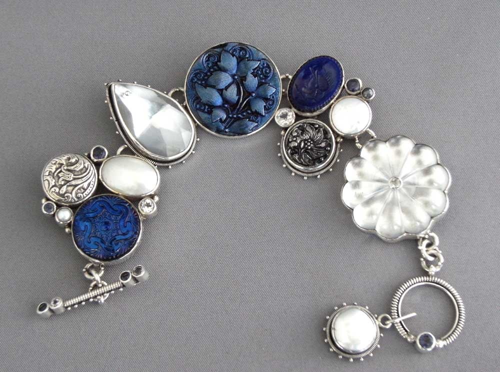 Royal Blue Ice Statement Bracelet