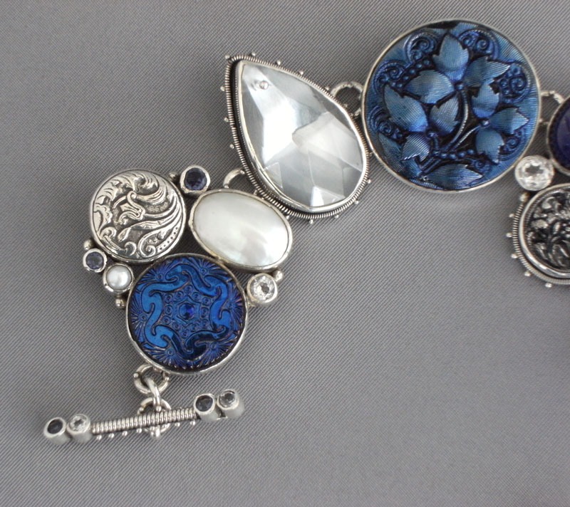 Royal Blue Ice Statement Bracelet
