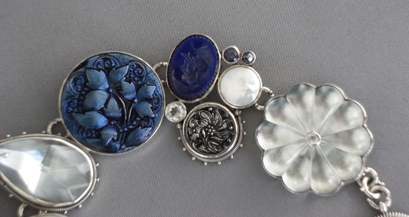 Royal Blue Ice Statement Bracelet