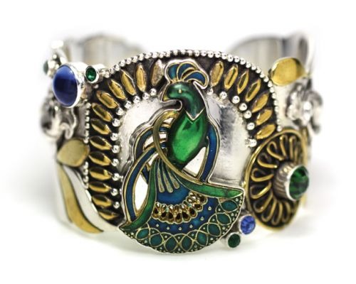 Mars & Valentine Majestic Peacock Cuff
