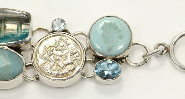 Vintage Artifact Bracelet--MATCHING PENDANT, EARRINGS & RING
