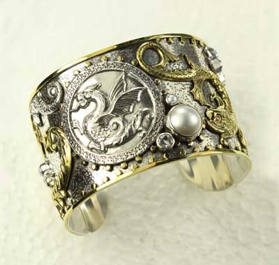 Dragon Cuff with Pearls--ORIGINALLY $685.00