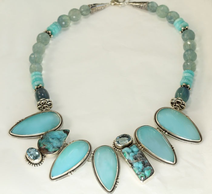 Agate & Drusy Statement Collar