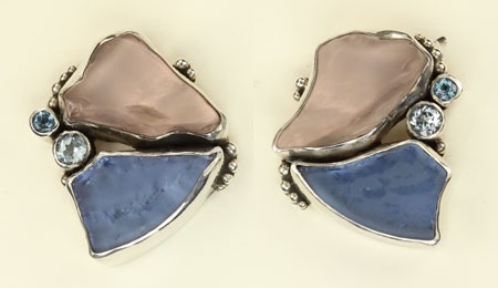 Echo of the Dreamer Sea Glass Post Earrings