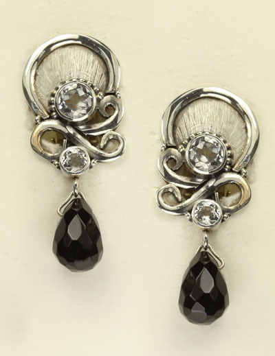 Sterling Silver & Black Onyx Post Earrings