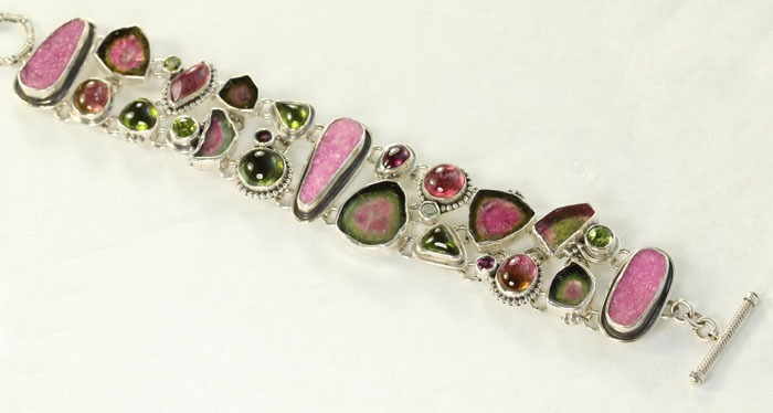 Watermelon Tourmaline Lever Back Dangles